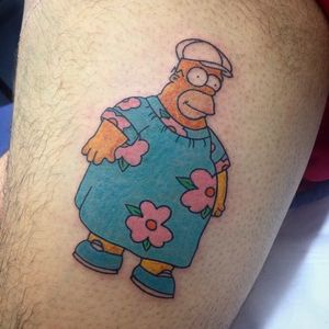 Homer Simpson Tattoo by Elliot Crombie