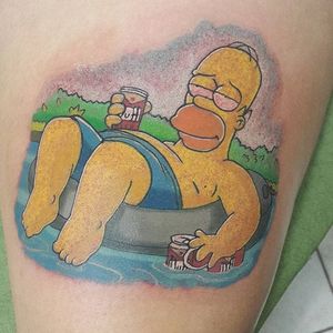Homer Simpson Tattoo by Esteban Delgado Badilla