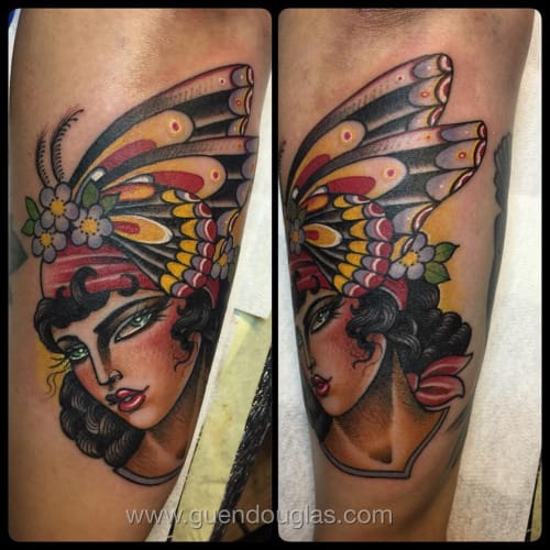 Female Butterfly Tattoo Design on Arm  Butterfly Tattoos For Females  Butterfly  Tattoos  Crayon