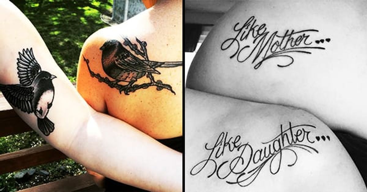 21 Touching Mother Daughter Tattoos • Tattoodo