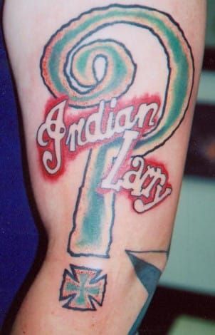 indian larry logo tattoo