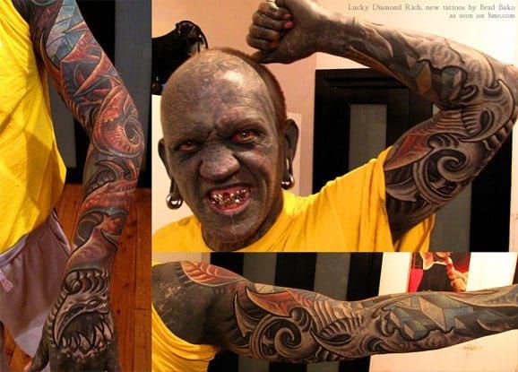 Lucky Diamond Rich: The World's Most Tattooed Person • Tattoodo