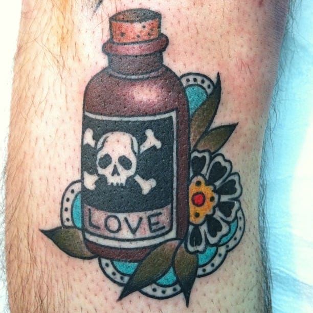Emotions  Tattoo Inspired Poison Bottle Sticker for Sale by Gerhanj   Redbubble