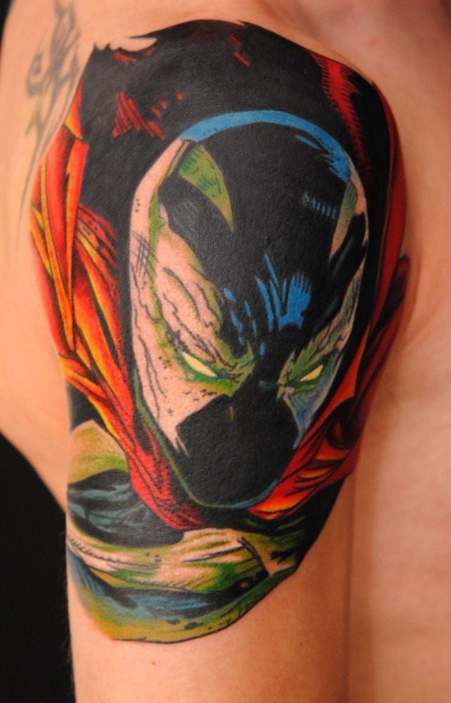 Kingpin Tattoo Studio  A gnarly spawn tattoo finished by mandamay222  Bring her all of your dope ideas kingpintattoo killeen harkerheights  forthood vibrant toddmcfarlane comics  Facebook
