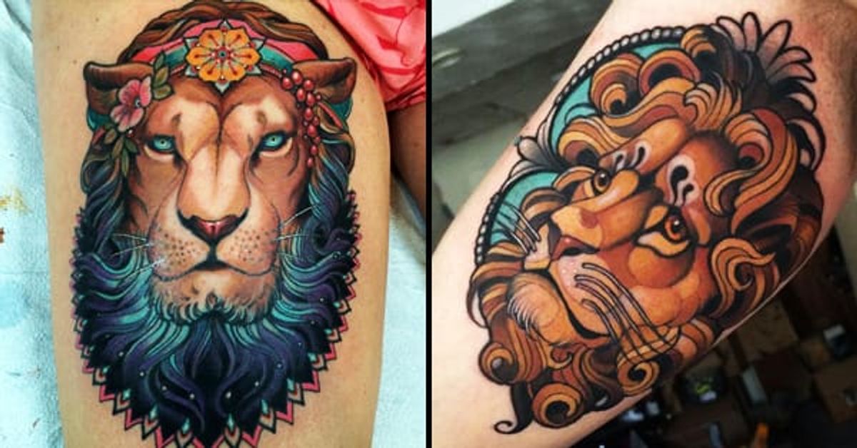 10 Stylish Neo-Traditional Lion Tattoos • Tattoodo 10 Stylish Neo-Traditional Lion Tattoos • Tattoodo