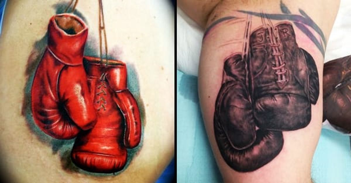 12 Meaningful Boxing Gloves Tattoos.