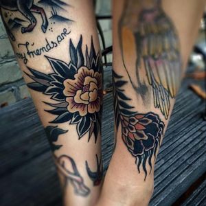 Traditional Flower Tattoo by Esther De Miguel