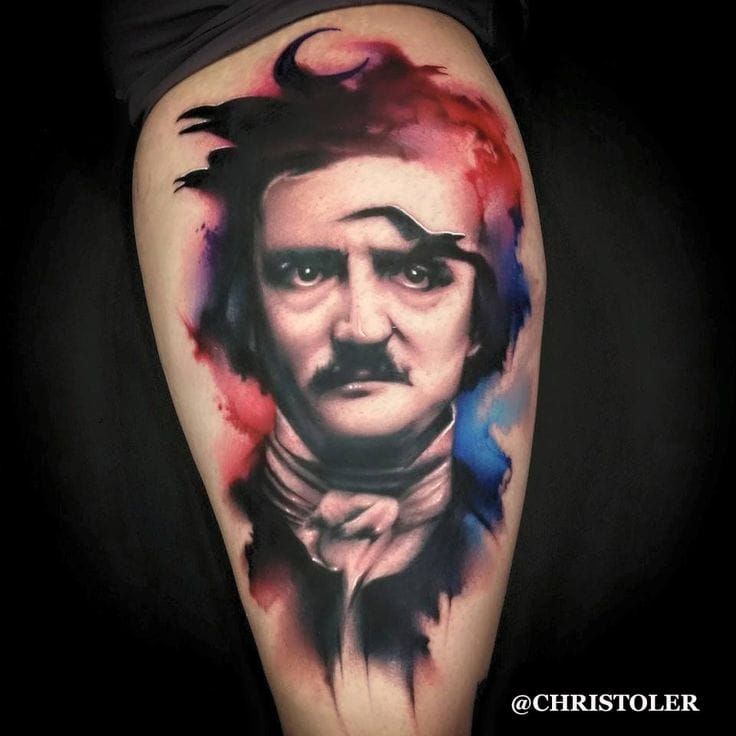 Healed Poe Inspired Sleeve Tattoo by Alan Aldred TattooNOW
