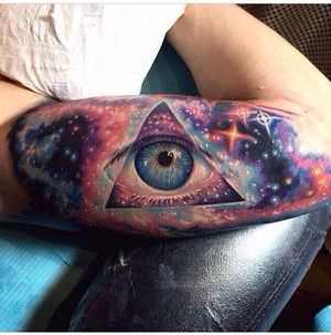 #realistic #eye #galaxy #space #nebula #fullcolor #illuminati #triangle #geometric