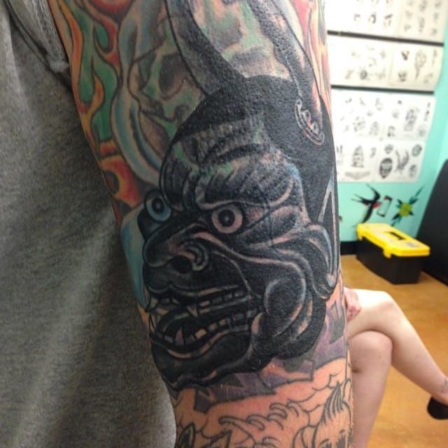 Blast Over Devil Tattoo by David Locke