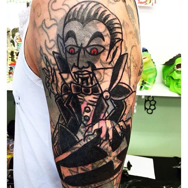 Dracula Blast Over Tattoo