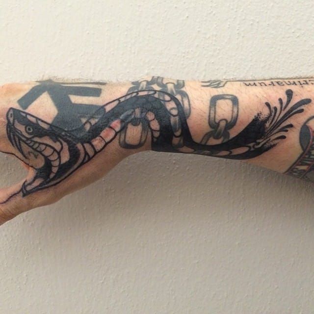 Blast Over Snake Tattoo by Mater Totemica