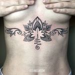 Charming tattoo by Phil TwoRavens. #unalome #spiritual #symbol #linework