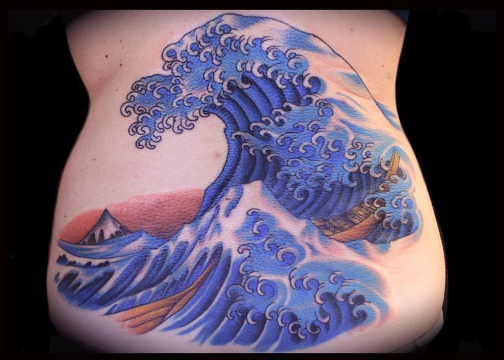 Hokusai Wave Tattoo by Jessi Lawson