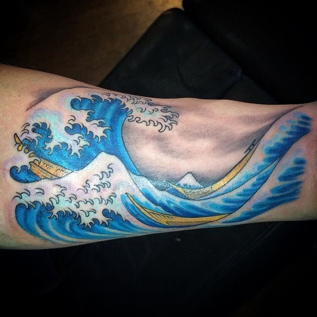 Hokusai Wave Tattoo by Tracey Rose