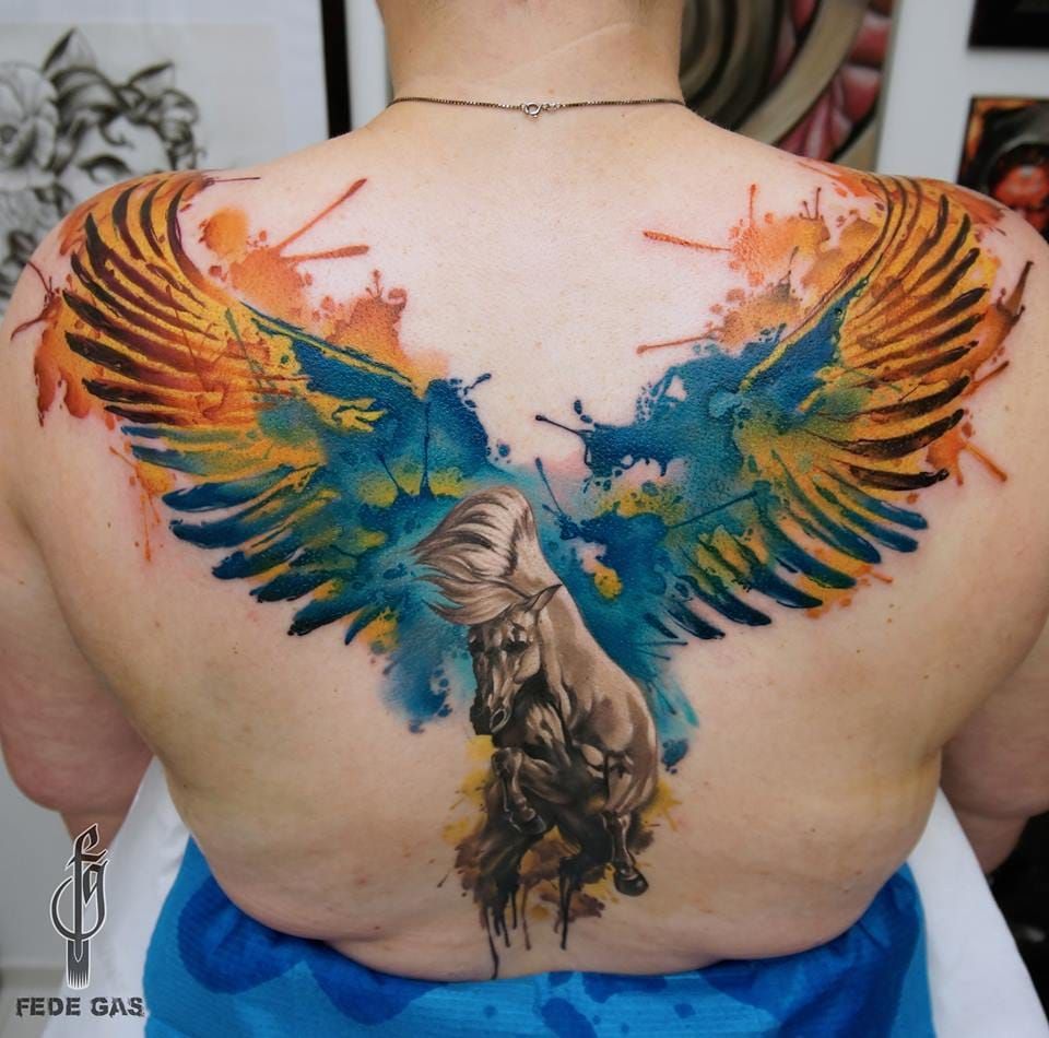 Greek tattoo  Pegasus tattoo Greek tattoos Horse tattoo