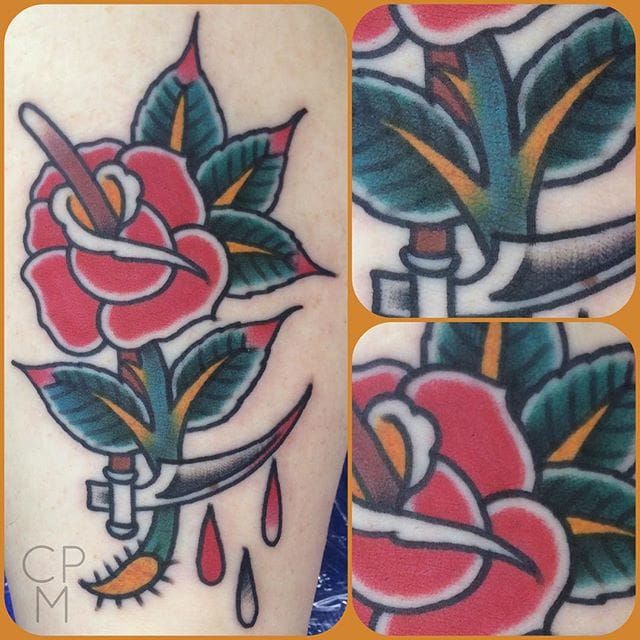 Scythe Rose Tattoo by C.P.Martin