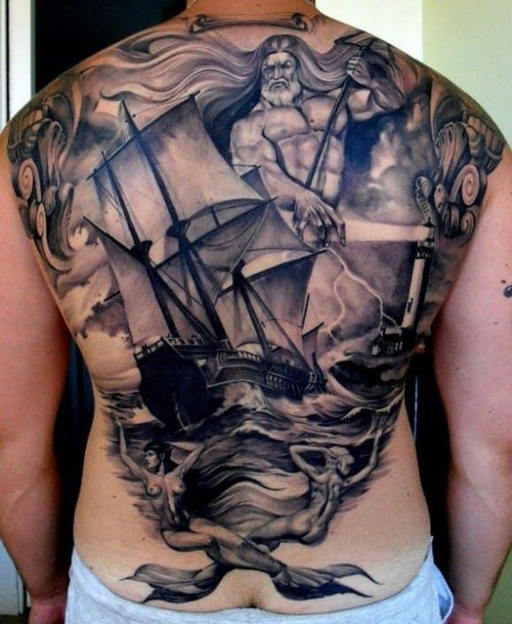Greek God Poseidon Tattoo  Ace Tattooz