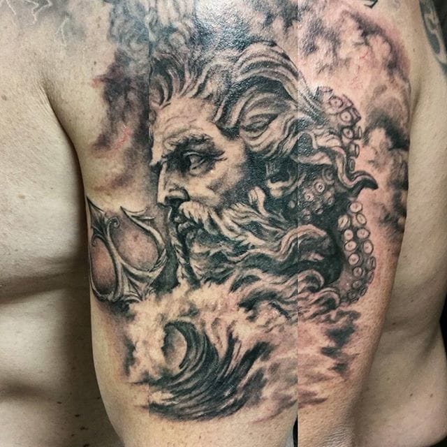 Moko Tattoos Malta  Poseidon god of the sea muctattoos  mokotattoosmalta muctattoos poseidon neptune greek greekart  greekgods greekmythology greektattoo inked inkedmag inkedmagazine   Facebook