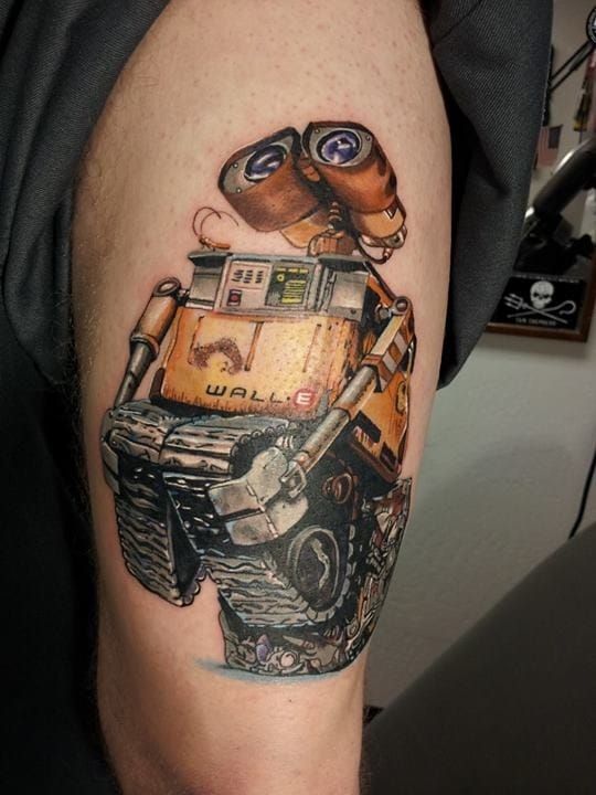 Image result for walle and eve tattoos  Eve tattoo Matching tattoos  Matching couple tattoos