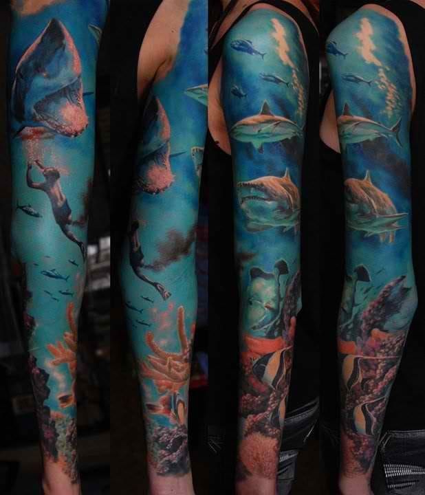 Turtle Tattoo  Ocean tattoos Sea tattoo sleeve Ocean sleeve tattoos