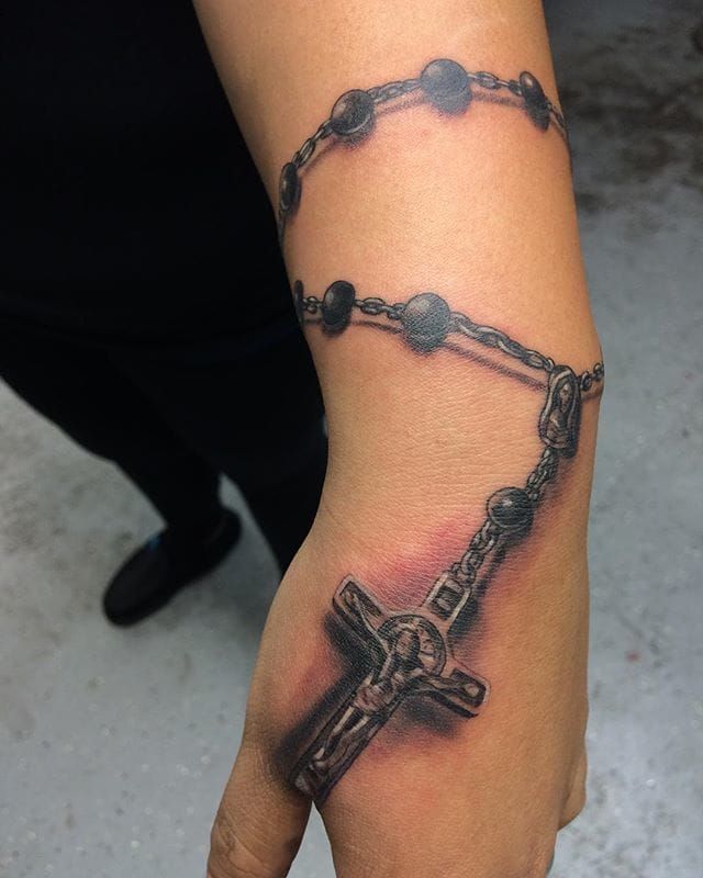 47 Superb Rosary Tattoos On Neck  Tattoo Designs  TattoosBagcom