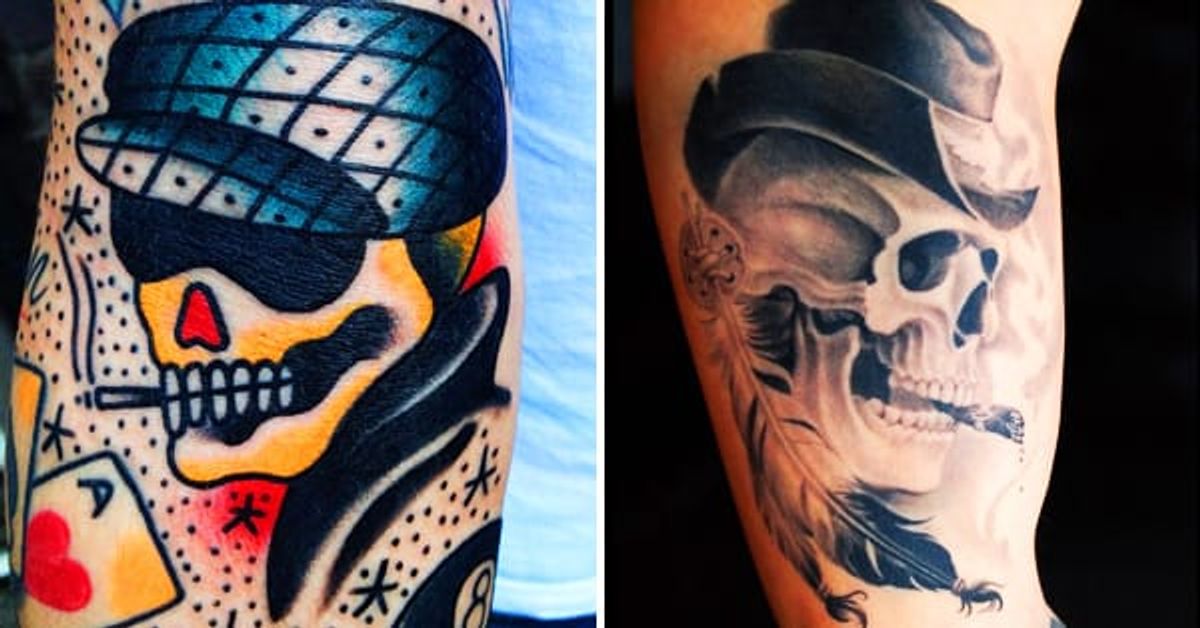 Can You Smoke After A Tattoo 10 Cool And Classic Smoking Skull Tattoos • Tattoodo