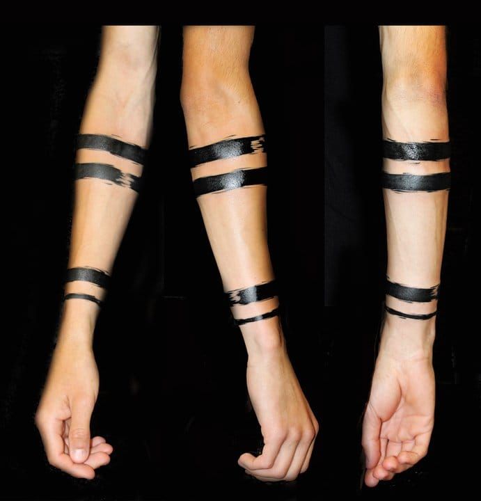 Brush stroke arm bands by MPATSHI