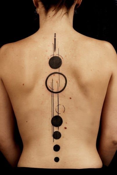 back line tattoo …  Back tattoo women, Line tattoos, Back tattoo