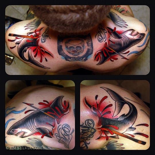 Dagger through neck  Object Tattoos  Last Sparrow Tattoo