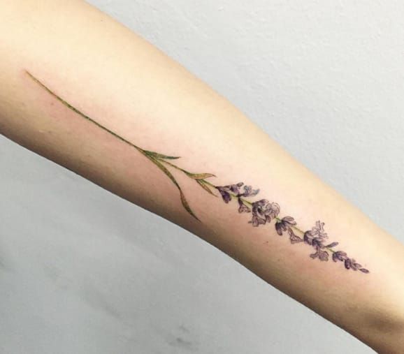 30 Perfect Purple Lavender Tattoos • Tattoodo