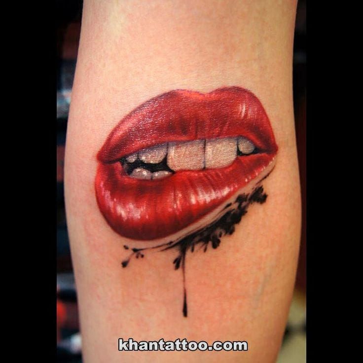 20 Luscious Lips Tattoos • Tattoodo