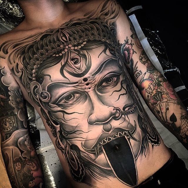 Kali tattoo by Dan Arietti.