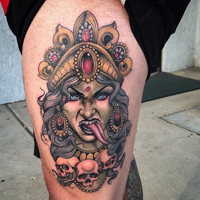 Kali tattoo by Justin Harris.