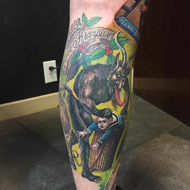 Awesome tattoo inspired by an old illustration, by Nick Friederich!