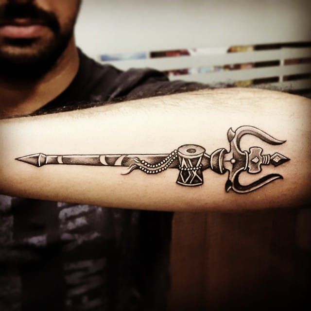 Shiva Tattoo with Only Trishul Eye and Snake by blackpoisontattoo on  DeviantArt