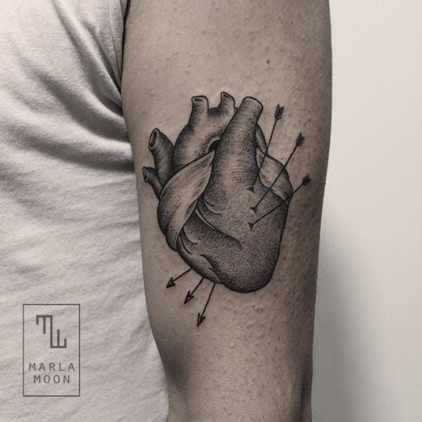 Biological human heart tattoo | Human heart tattoo, Realistic heart tattoo,  Anatomical heart tattoo