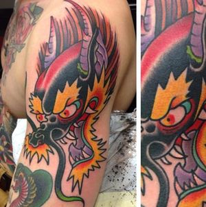 Dragon Head Tattoo by Greg Christian