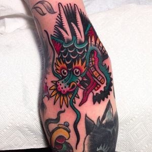 Colorful Dragon Tattoo by Austin Maples