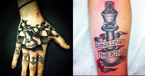 45 Cute king and queen tattoo for couples  Buzz16  Chess piece tattoo Pieces  tattoo Couples tattoo designs