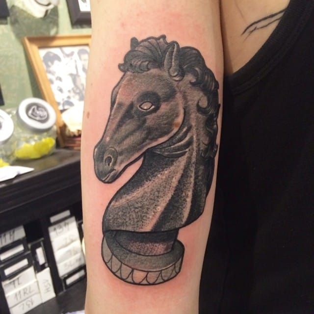 Chess Piece Tattoo by Eric Jacobi