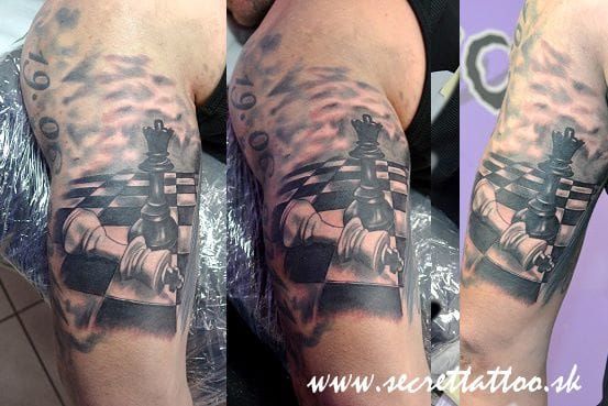 Chess Tattoos Temporary - 5 Pages - 4 Lage - 18 small