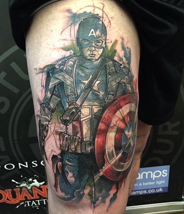 Inques Tattoo  Captain America shield  Facebook