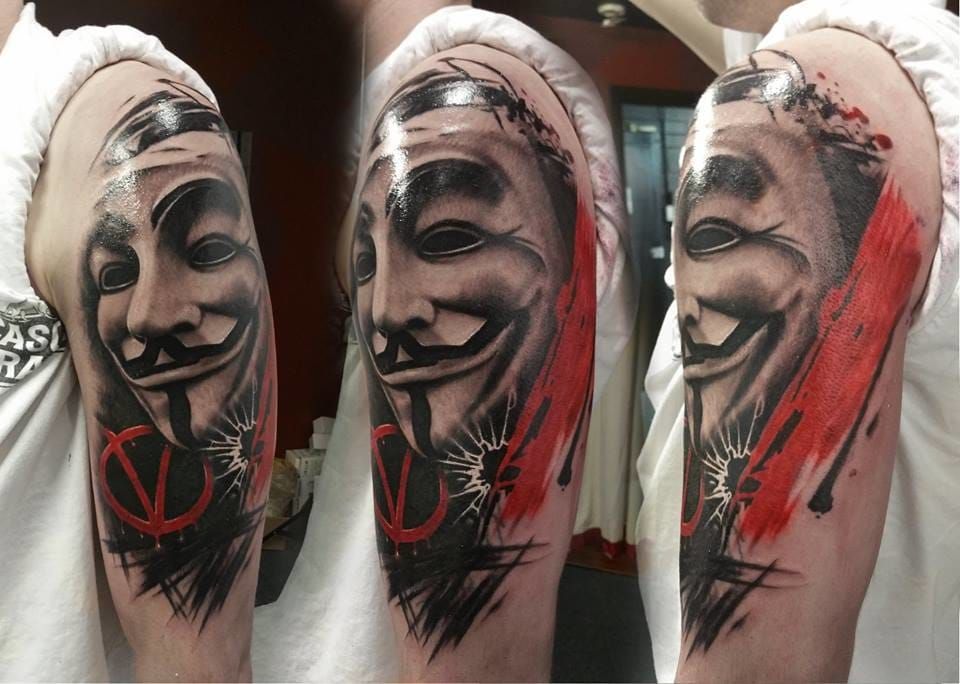 anonymous mask tattoo meaning