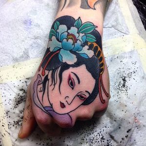 Geisha Hand Tattoo by Dalmiro Dalmont