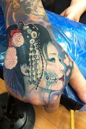 Geisha Hand Tattoo by Matt Driscoll