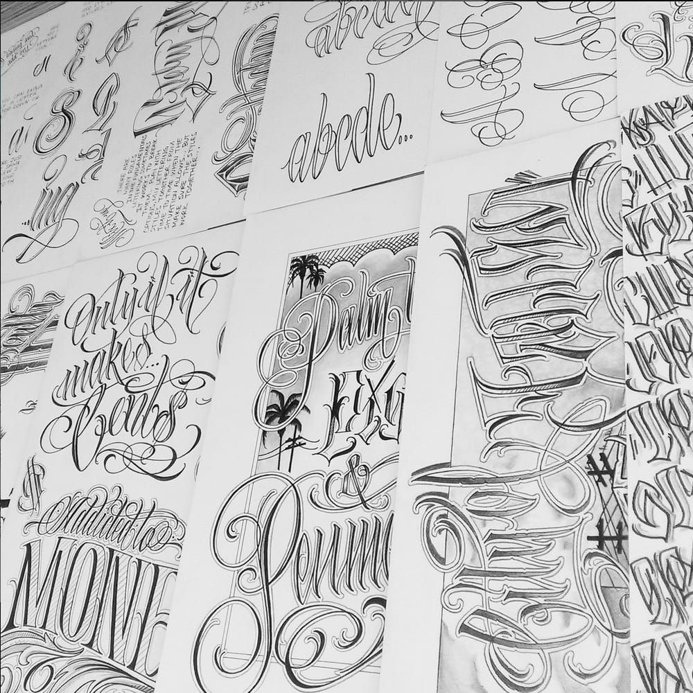 Find a tattoo artist who specializes in tattoo fonts and have a look at his/her portfolio and flash sheets (if there's any). #lettering #flash