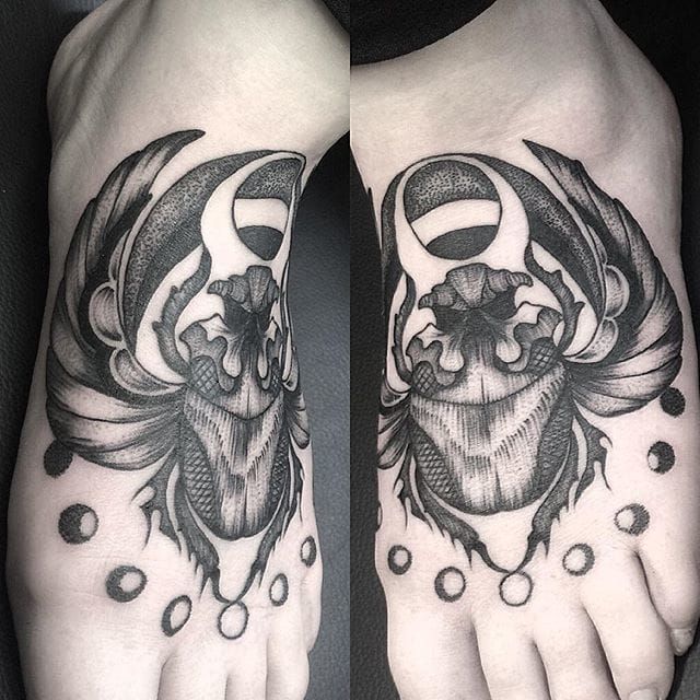 Scarab Tattoo by Harry Robbins