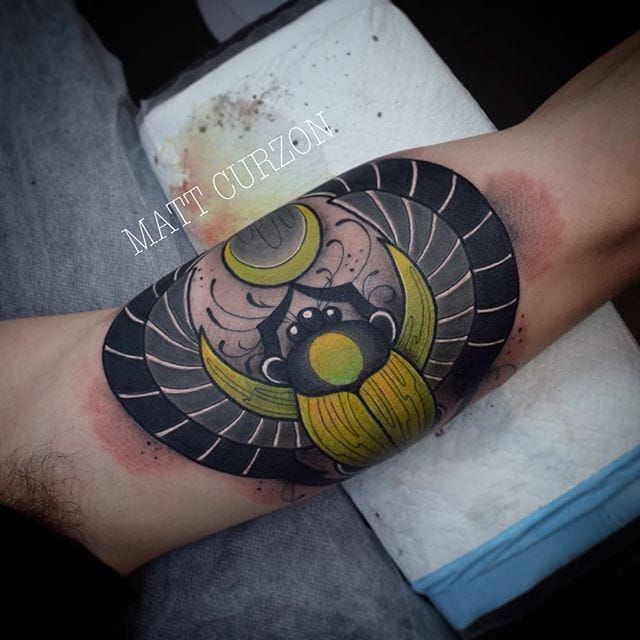 Awesome Scarab Tattoo by Matt Curzon