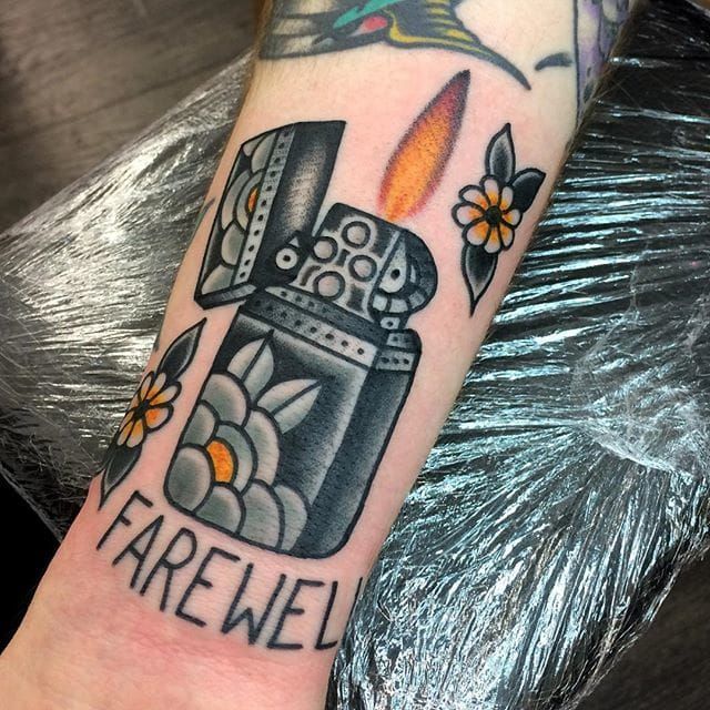 Small realistic tattoo zippo lighters  Small tattoos Tattoos for guys  Cool small tattoos